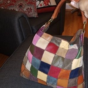 Lucky Brand patchwork leather hobo bag